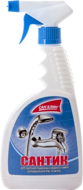Средство для мытья в ванной комнате San Clean для удаления ржавчины с распылителем 500 мл (4820003542989) - Фото 1