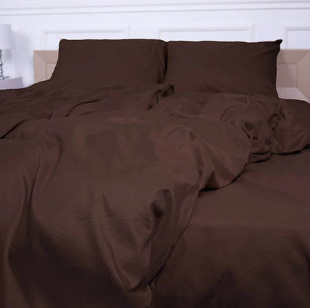 Простынь двуспальная MirSon Soft Elegance №19-1230 Friar Brown 180х190 см (2200010917307) - Фото 1