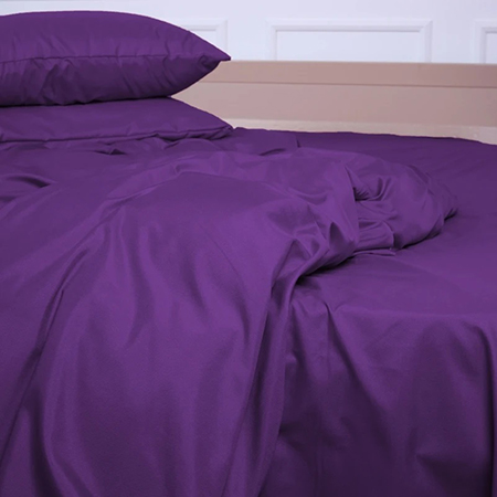 Простынь двуспальная MirSon Soft Elegance №19-3424 Sunset Purple 180х190 см (2200010918342) - Фото 1