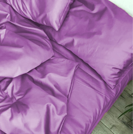Простынь двуспальная MirSon 180x190 см Soft Touch of SATIN 018 Lilac (2200011284682) - Фото 1