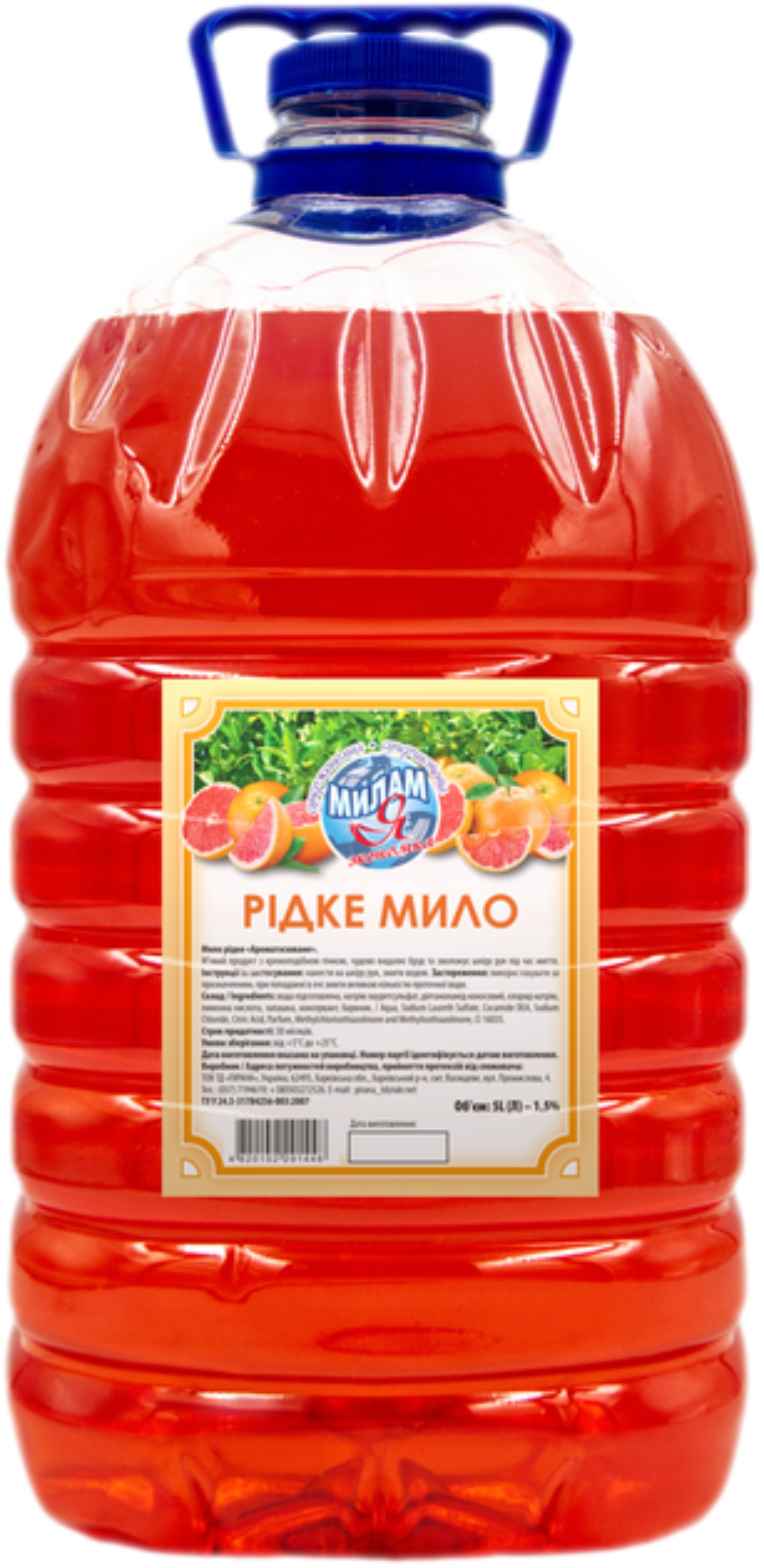 Жидкое мыло для рук Милам Грейпфрут Я экономка 5 л (4820152291448) - Фото 1