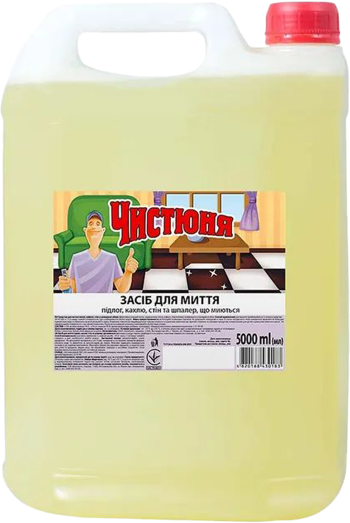 Купить Средство по уходу за напольными покрытиями Чистюня 5 л (4820168430183) - Фото 1 Средство по уходу за напольными покрытиями Чистюня 5 л (4820168430183) - Фото 1