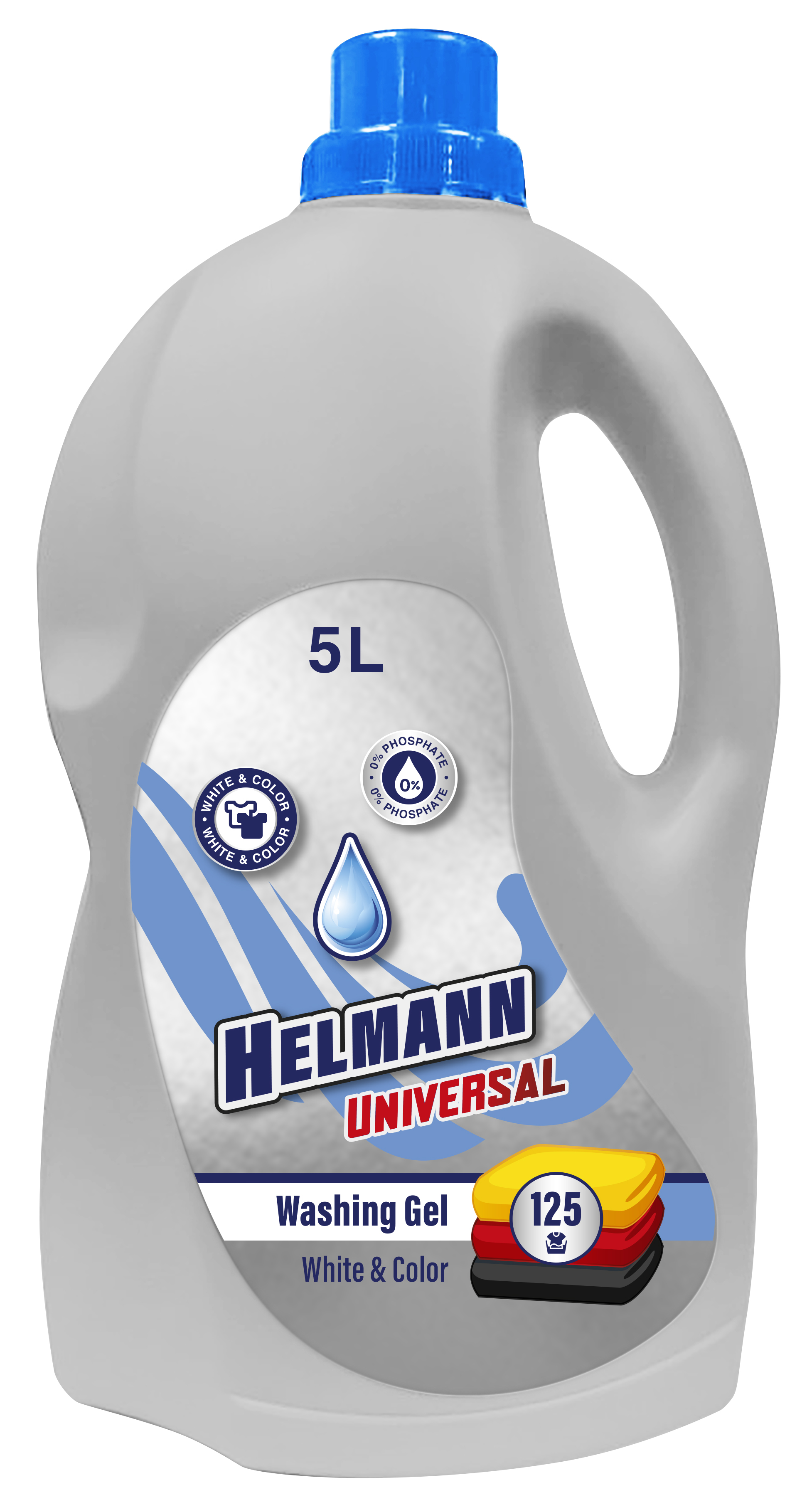 Гель для стирки Helmann бел и цв. белья 5 л (4820268103703) - Фото 1