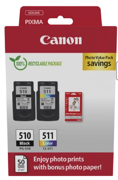 Картридж для струйных принтеров/МФУ Canon PG-510Bk/CL-511 цв. Multi Pack (2970B010) - Фото 1