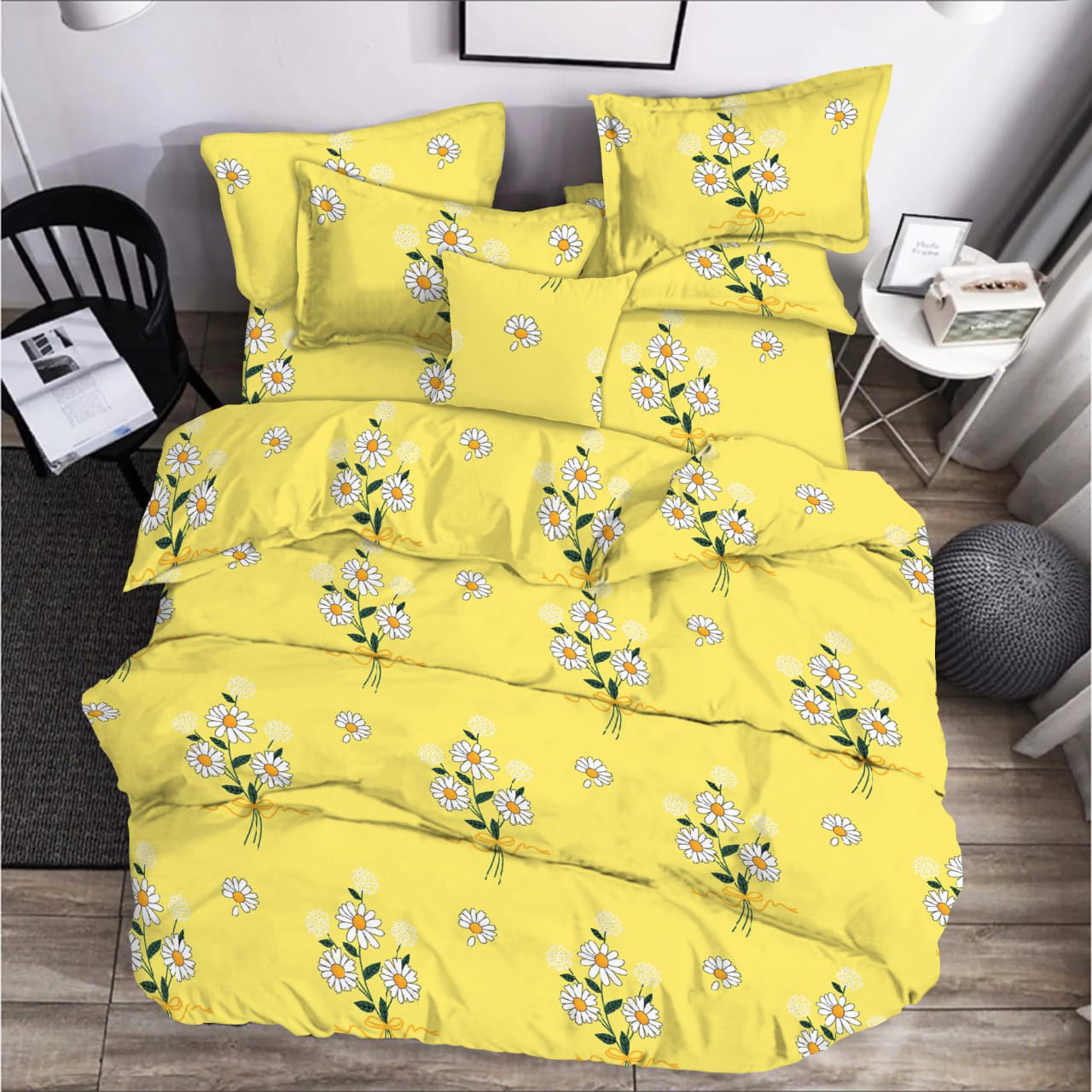 Комплект постельного белья Zastelli Chamomile on Yellow бязь 175х210 желтый (19363) - Фото 1