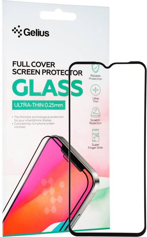 Защитное стекло для смартфона Gelius Full Cover Ultra-Thin 0.25mm for Samsung A125 (A12)/M127 (M12) Black (88708) - Фото 1