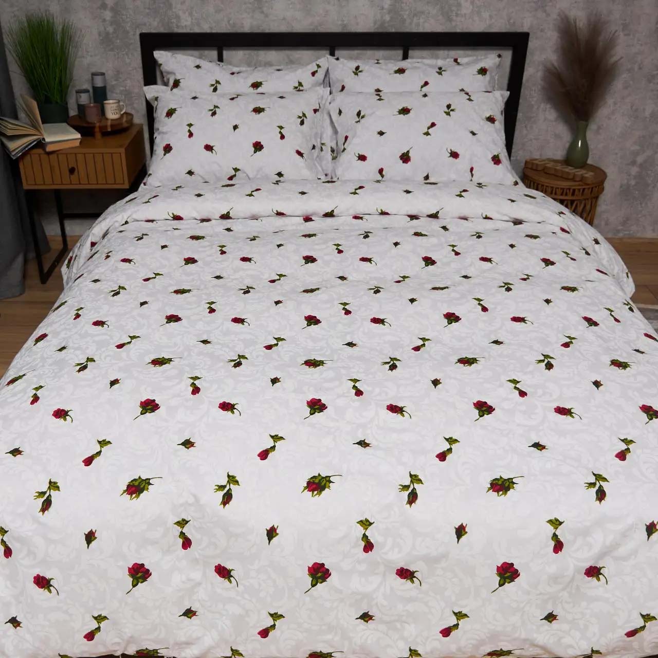 Комплект постельного белья Moon&Star Бязь Gold Люкс Romantic Rose 160х220х2 нав. 4х70х70 (MS-820009694) - Фото 1