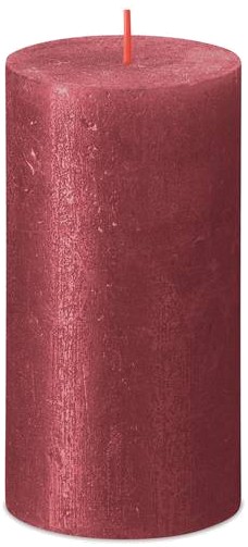 Свеча декоративная Bolsius Rustic Shimmer 130/68 красный (647141) - Фото 1