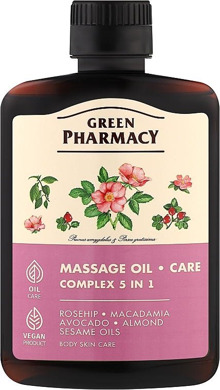 Купити Олія для масажу Green Pharmacy 200 мл комплексна 5в1 (4823015937088) - Фото 1 Олія для масажу Green Pharmacy 200 мл комплексна 5в1 (4823015937088) - Фото 1