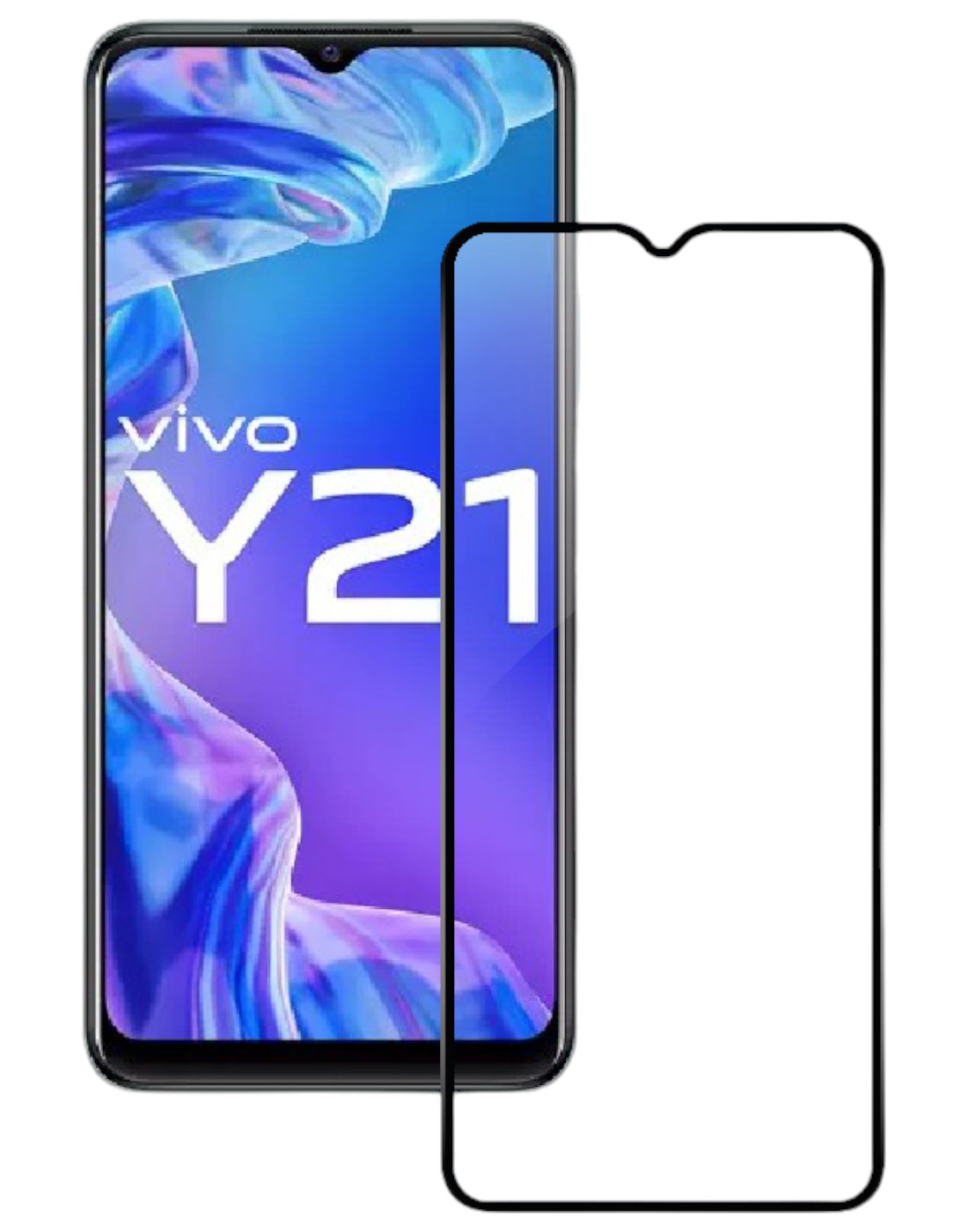 Защитное стекло для смартфона ACCLAB Full Glue for VIVO Y21 Black (1283126526923) - Фото 1