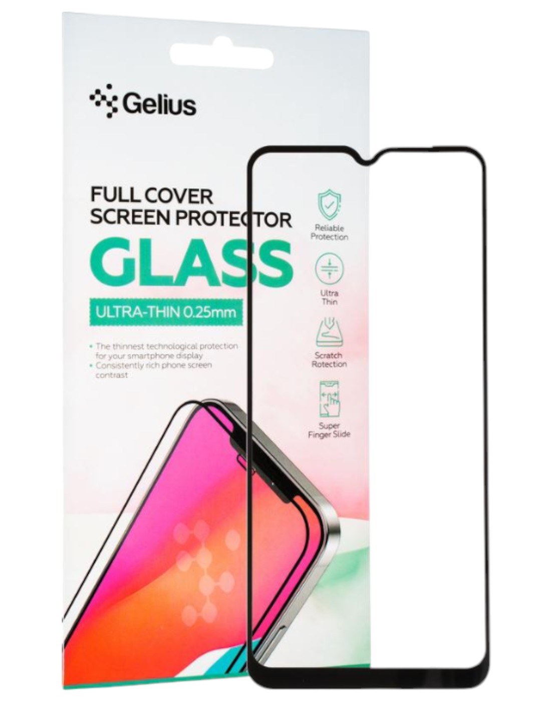 Защитное стекло для смартфона Gelius Full Cover Ultra-Thin 0.25mm for Motorola E13 Black (95984) - Фото 1