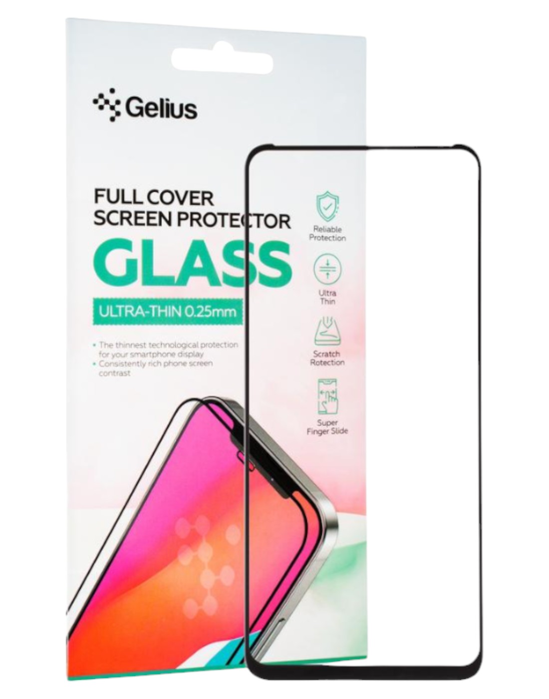 Защитное стекло для смартфона Gelius Full Cover Ultra-Thin 0.25mm for Tecno Spark 20/Spark 20C/Spark Go 2024/Infinix Hot 40i Black (97636) - Фото 1