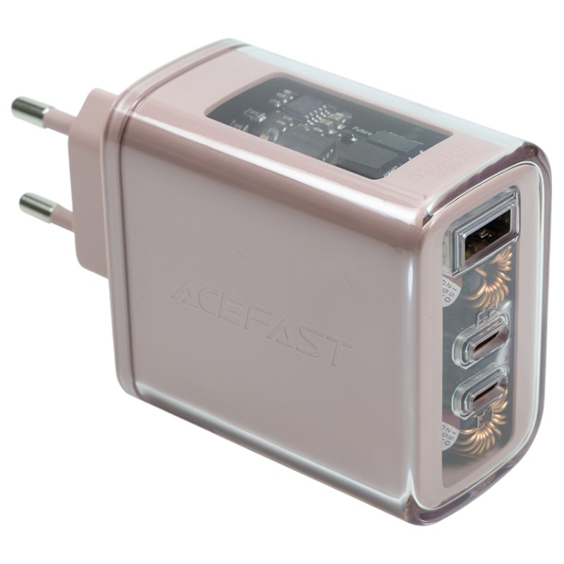 Сетевое зарядное устройство AceFast GaN 2x USB-C, USB-A, 65W, PD3.0, QC4.0 (A45) - Фото 1