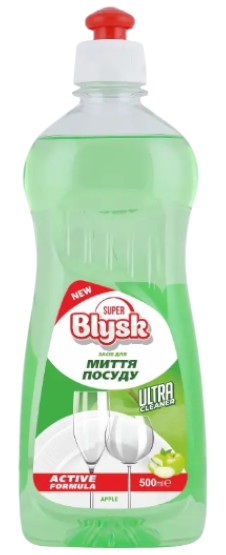 Средство для ручного мытья посуды Super Blysk Apple 1 л (SB51165) - Фото 1