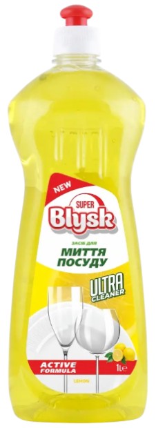 Средство для ручного мытья посуды Super Blysk Lemon 1 л (SB51127) - Фото 1
