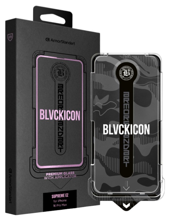 Защитное стекло для смартфона Armorstandart с апликатором Black Icon Supreme EZ for iPhone 16 Pro Max (ARM80850) - Фото 1