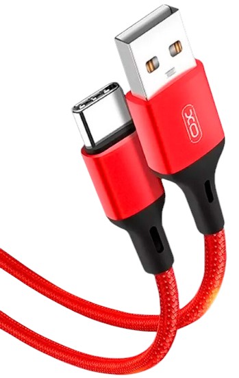 Кабель синхронизации данных XO NB143 Braided Data Cable Type-c 1m (XO-NB1431C-RD) - Фото 1