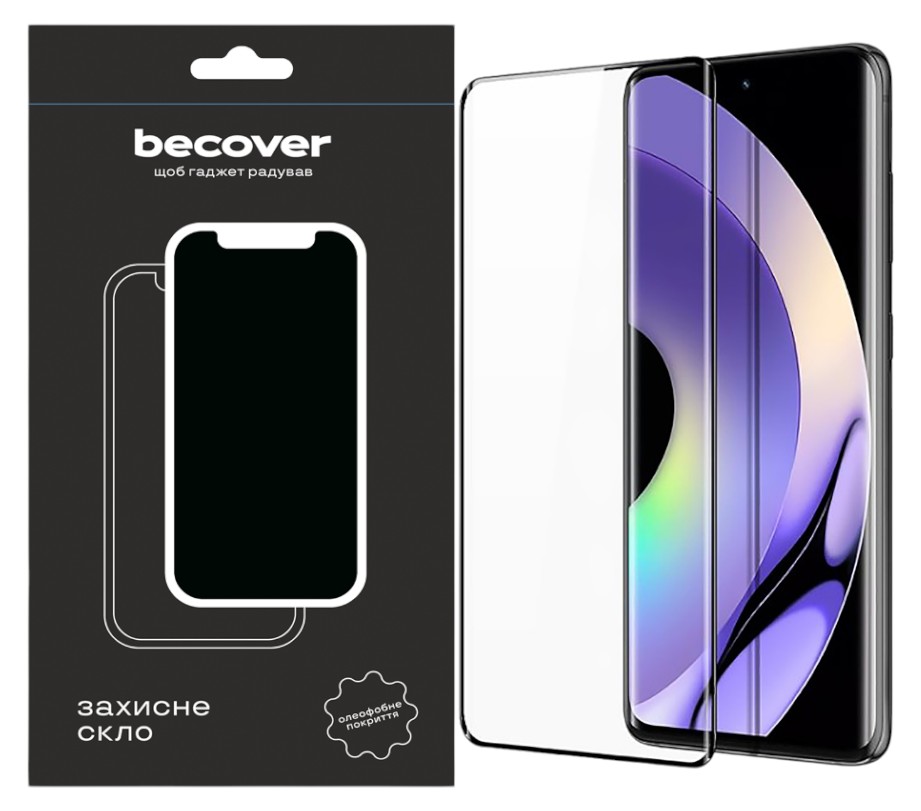 Защитное стекло для смартфона BeCover for Motorola Moto G52/G82 Black (709735) - Фото 1