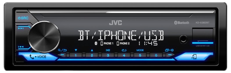 Авторесивер 1DIN JVC KD-X382BT - Фото 1