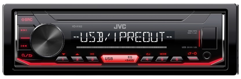 Авторесивер 1DIN JVC KD-X162 - Фото 1