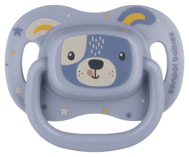 Симметричная пустышка Canpol babies 0-6 мес CUTE ANIMALS - голубой (34/924_blu) - Фото 1