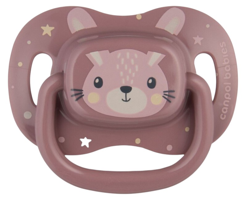 Симметричная пустышка Canpol babies 18+ мес CUTE ANIMALS - розовый (34/926_pin) - Фото 1