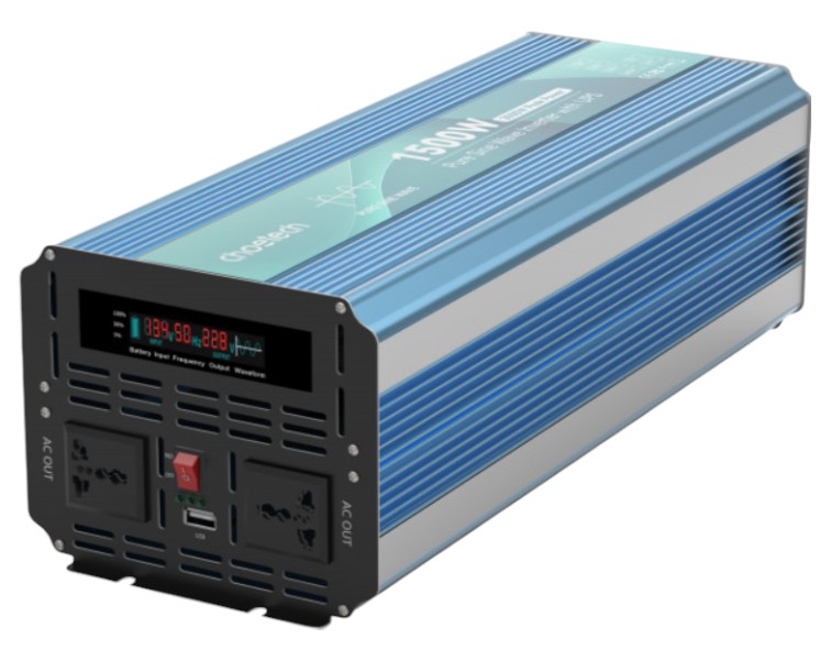 Інвертор автомобільний Choetech 12V 220V 1500Вт (INV-C1500WUPS-EU) - Фото 1
