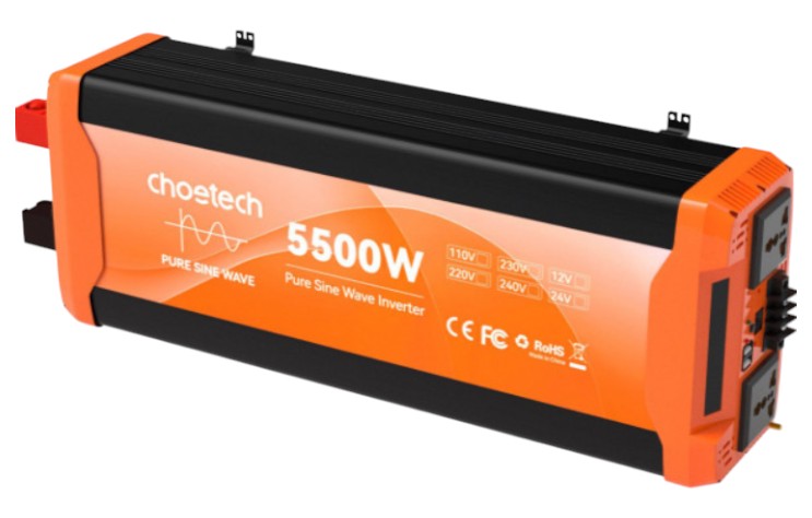 Інвертор автомобільний Choetech 12V 220V 2500Вт (CJ5000Q-V2) - Фото 1