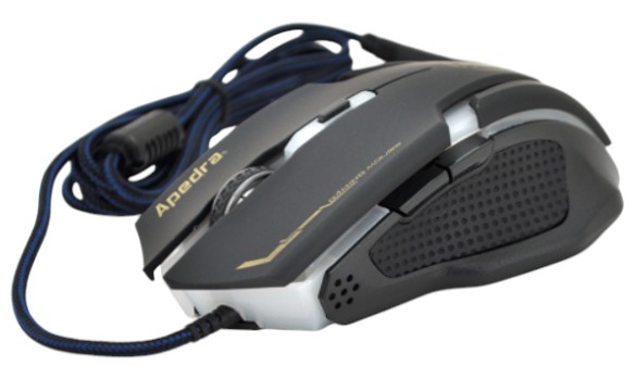 Мышь проводная игровая Apedra A9 Black - Фото 1