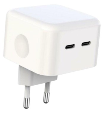 Сетевое зарядное устройство XO QC 3.0 XO L102 35W/2 USB-C White (без кабеля Type-C) - Фото 1