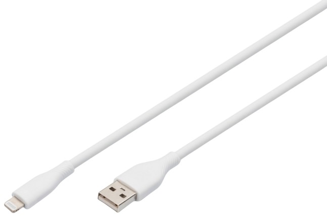 Кабель синхронизации данных Digitus USB-A Lightning 2m USB 2.0 12W (AK-600108-020-W) - Фото 1
