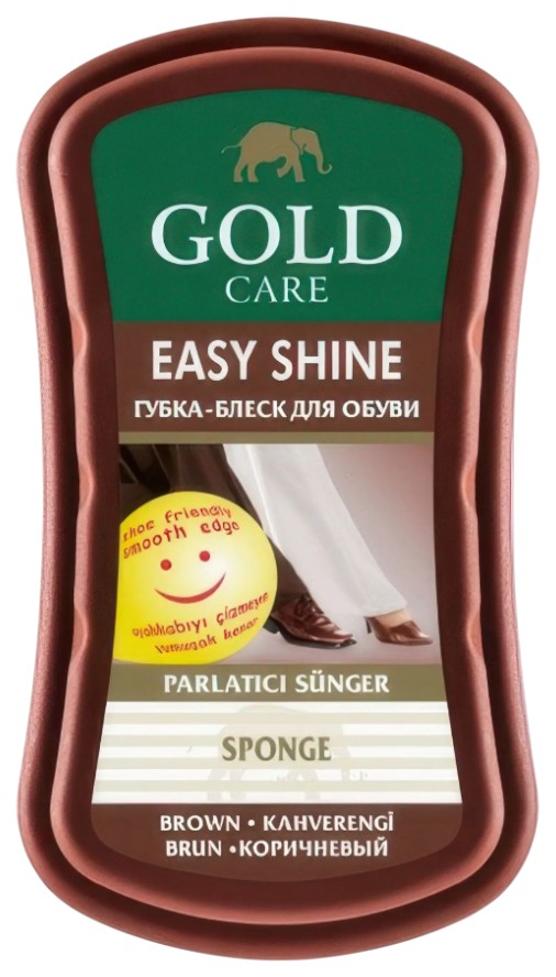 Губка для обуви Goldcare коричневая (8697704013423) - Фото 1