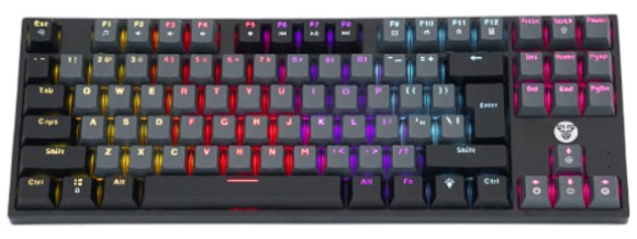 Клавиатура проводная игровая Fantech ATOM MK876 (Eng) Grey (red switch) - Фото 1