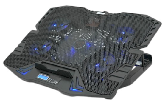 Підставка під ноутбук охолоджуюча IceCoorel K5 10-17" Blue - Фото 1