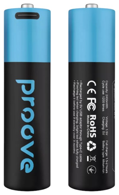 Аккумулятор тип AA Proove Compact Energy AA 2 шт. Black (RBCE26010008) - Фото 1