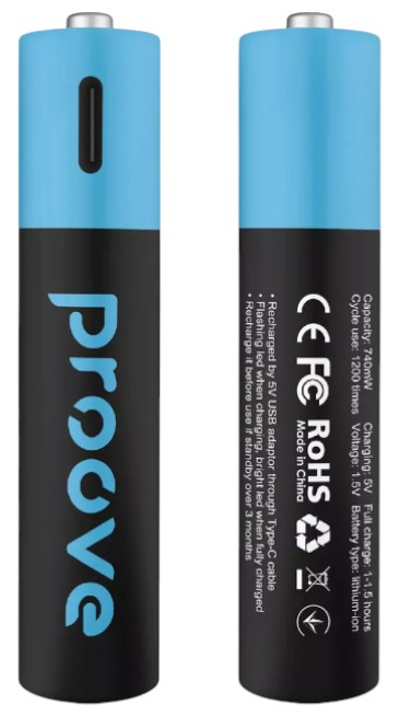 Аккумулятор тип AA Proove Compact Energy AAA 2 шт. Black (RBCE75010008) - Фото 1