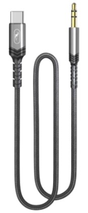 Кабель синхронизации данных SkyDolphin SR29 3.5 мм - USB Type-C (M/M) 1m Black (SDAUX-000076) - Фото 1