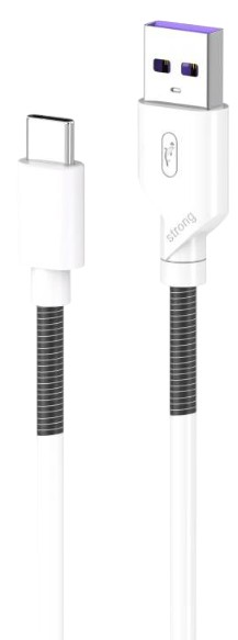 Кабель синхронизации данных SkyDolphin S27L Spring Anti-Brake USB - USB Type-C (M/M) 1m White (SDUSB-000610) - Фото 1