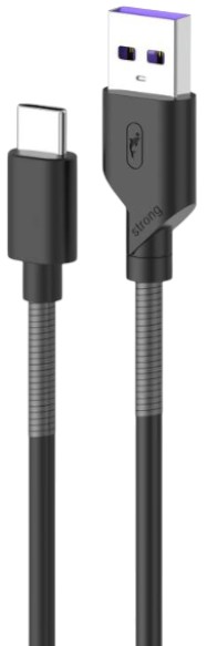 Кабель синхронизации данных SkyDolphin S27L Spring Anti-Brake USB - USB Type-C (M/M) 1m Black (SDUSB-000611) - Фото 1