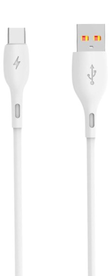 Кабель синхронизации данных SkyDolphin S22T Soft Silicone USB - USB Type-C (M/M) 1m White (SDUSB-000602) - Фото 1