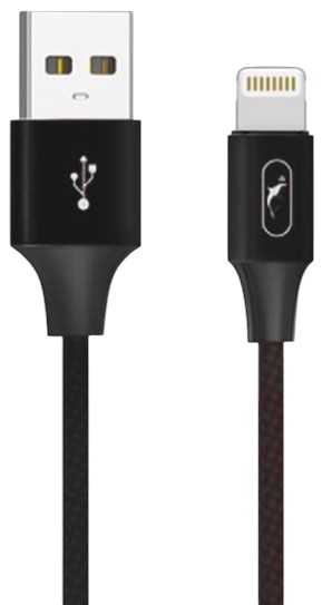 Кабель синхронізації даних SkyDolphin S55L Neylon USB - Lightning (M/M) 1m Black (SDUSB-000434) - Фото 1