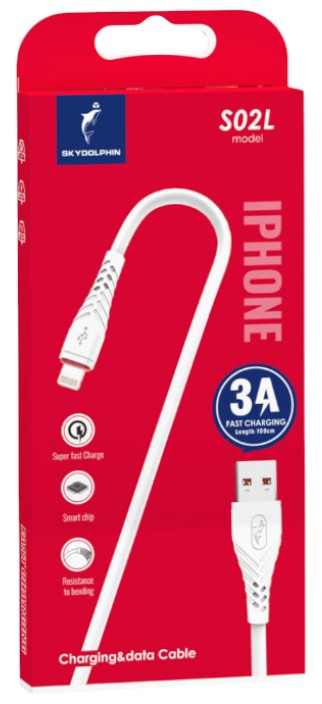 Кабель синхронизации данных SkyDolphin S02L USB - Lightning (M/M) 1m White (SDUSB-000586) - Фото 1