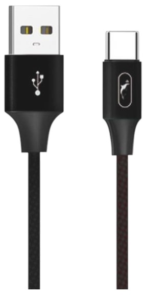 Кабель синхронізації даних SkyDolphin S55T Neylon USB - USB Type-C (M/M) 1m Black (SDUSB-000436) - Фото 1