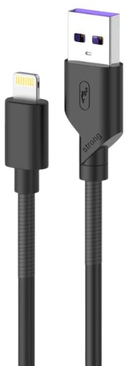 Кабель синхронізації даних SkyDolphin S27L Spring Anti-Brake USB - Lightning (M/M) 1m Black (SDUSB-000609) - Фото 1