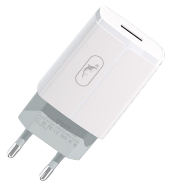Сетевое зарядное устройство SkyDolphin SC06 1USBx2.4A White (SDMZP-000177) - Фото 1