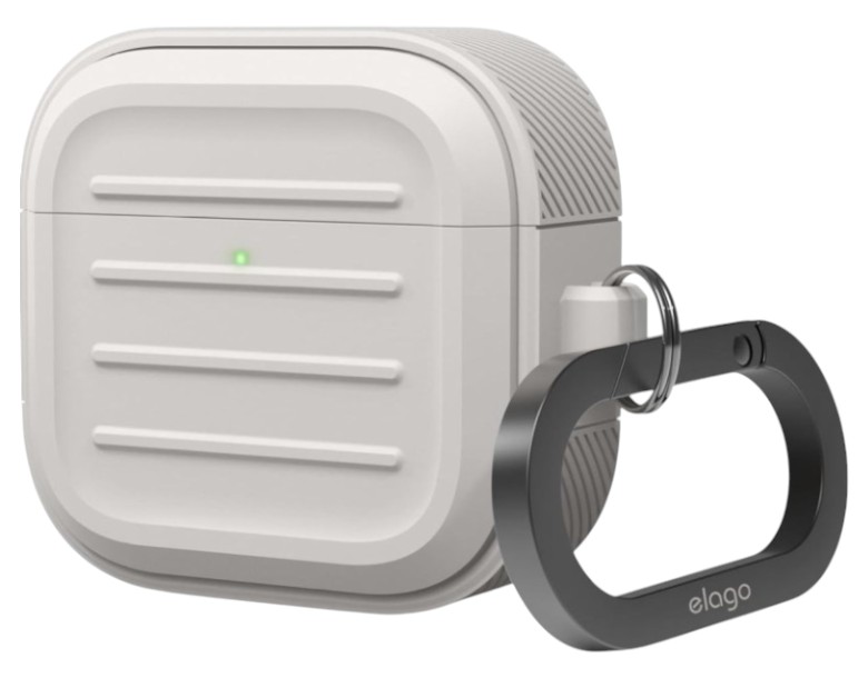 Чехол для наушников Elago Armor Hang Case Stone for AirPods 4rd Gen (EAP4AM-HANG-ST) - Фото 1