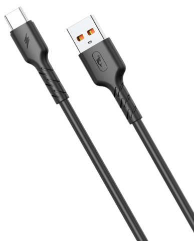 Кабель синхронизации данных SkyDolphin S07T TPE High Elastic Line USB - USB Type-C (M/M) 1m White (SDUSB-000595) - Фото 1