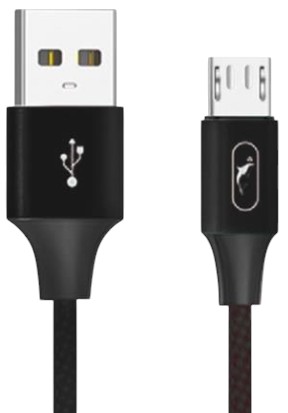 Кабель синхронізації даних SkyDolphin S55V Neylon USB - micro USB (M/M) 1m Black (SDUSB-000438) - Фото 1