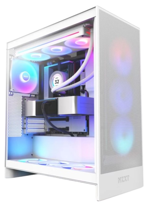 Корпус NZXT H7 Flow RGB Mid - Tower ATX Case - All White (CM-H72FW-R1) - Фото 1