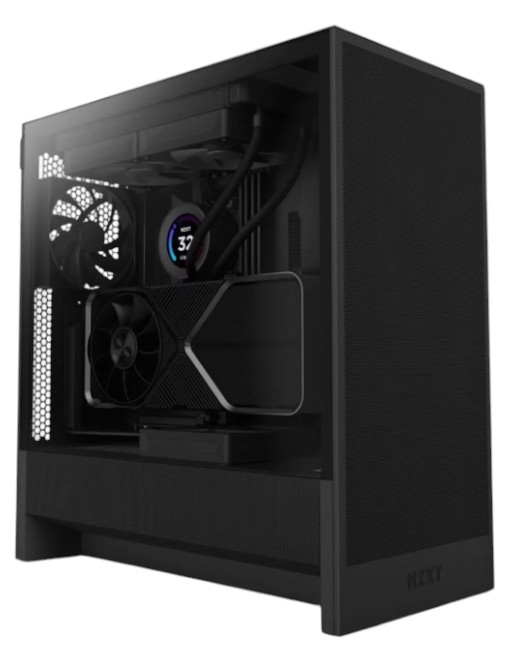 Корпус NZXT H5 Flow Compact Mid-Tower ATX Case - All Black (CC-H52FB-01) - Фото 1